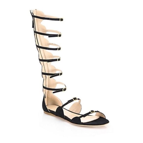 Giambattista Valli Tall Suede Gladiator Sandals - Picture 1 of 2